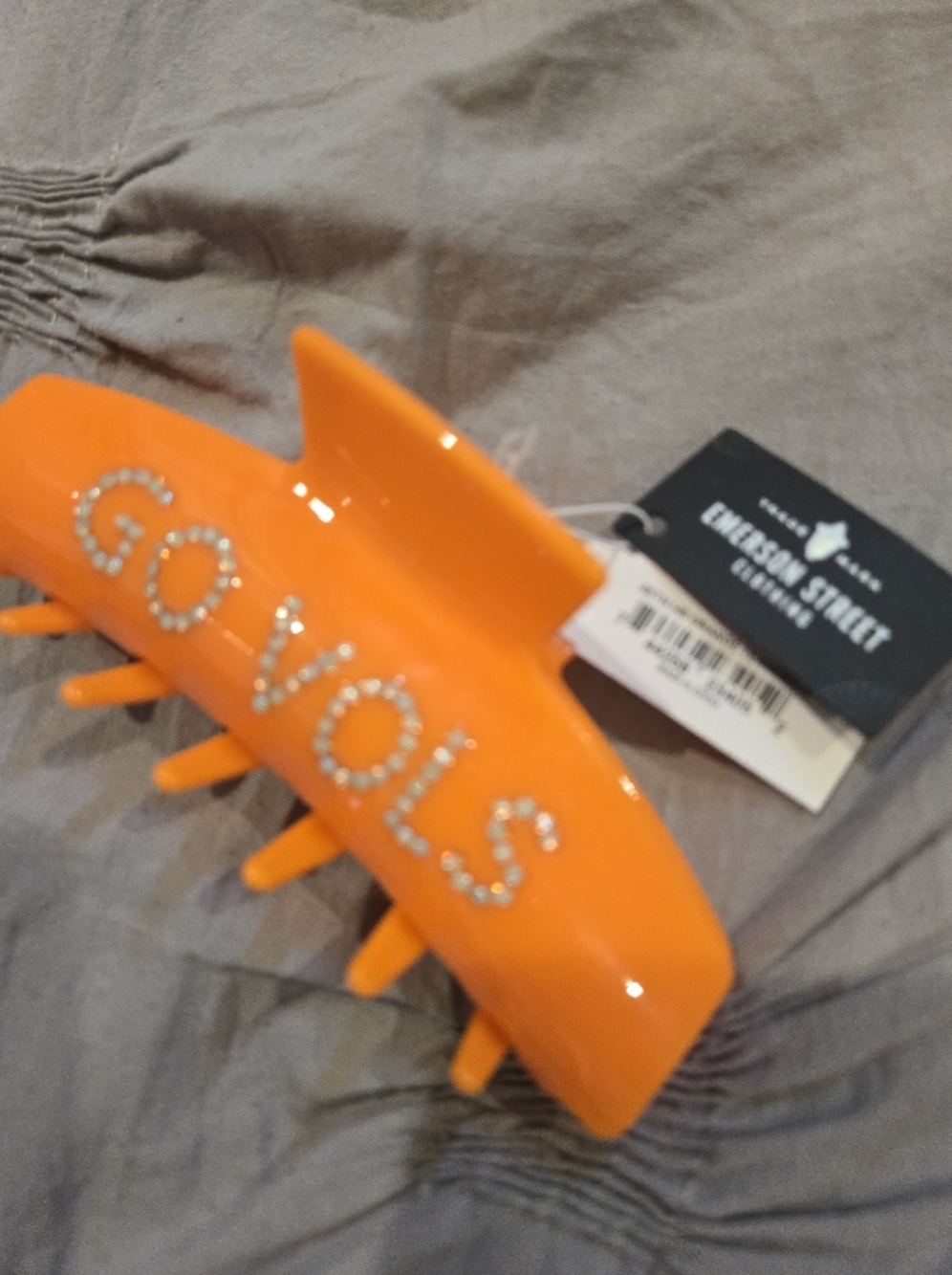 Emerson Street Orange Crystal 'GO VOLS' Hair Claw Clip